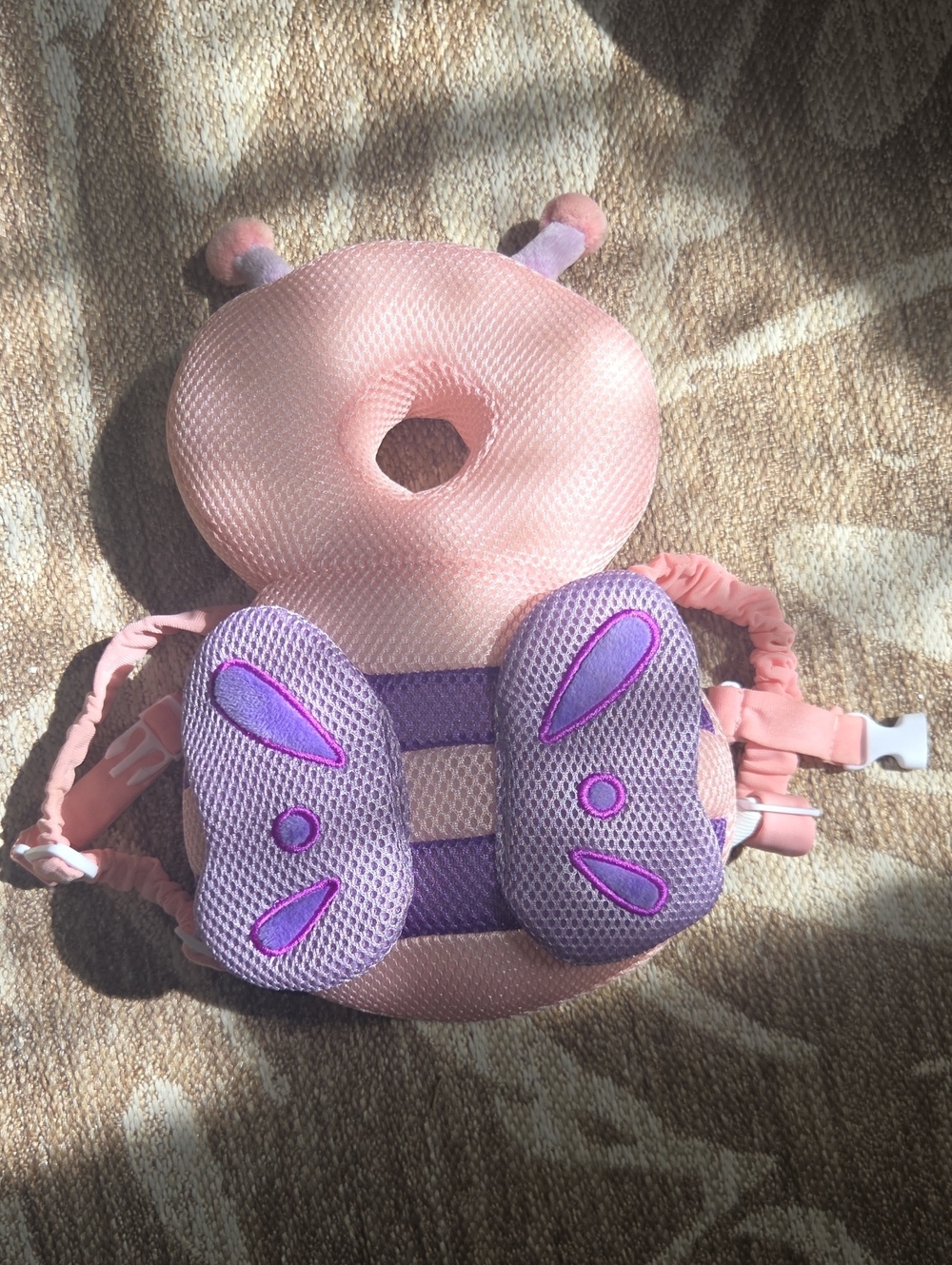 Pink & Purple Butterfly Baby Head Protector
